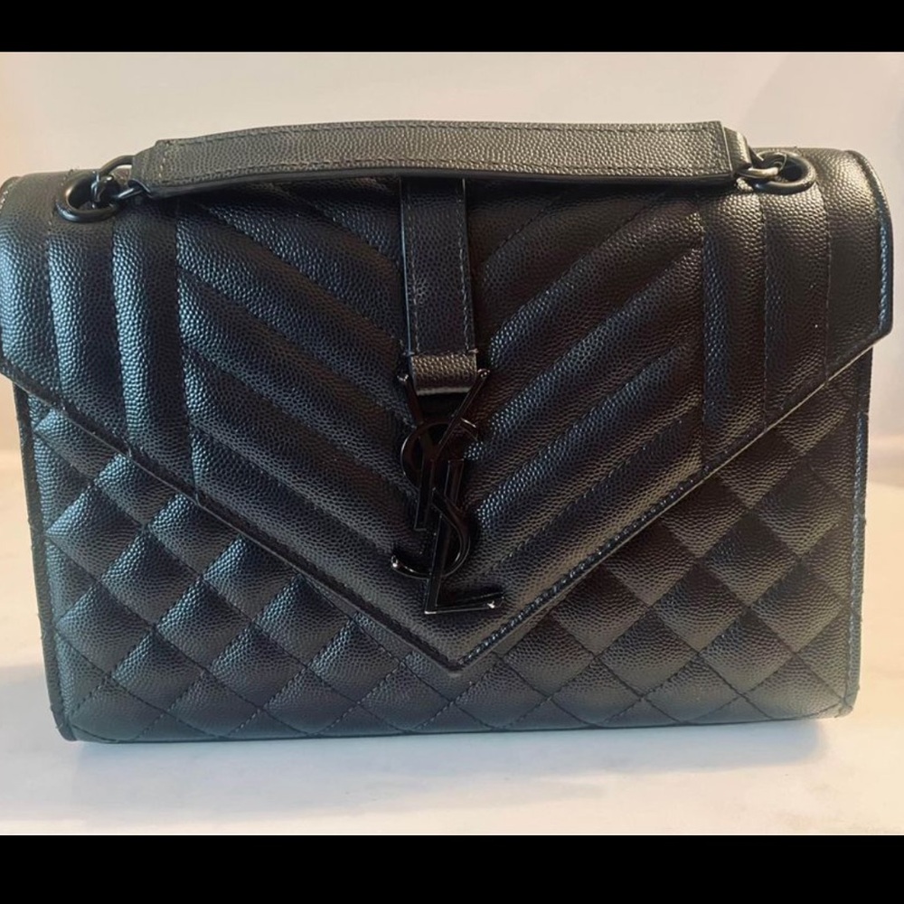 YSL medium quilted envelope chain bag